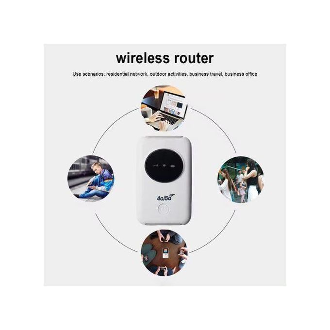 Pocket Hotspot Portable 4G Wireless Router MIFI 3200mAh Mobile Broadband 150Mbps Wide Coverage with SIM Card Slot 10 WiFi Users