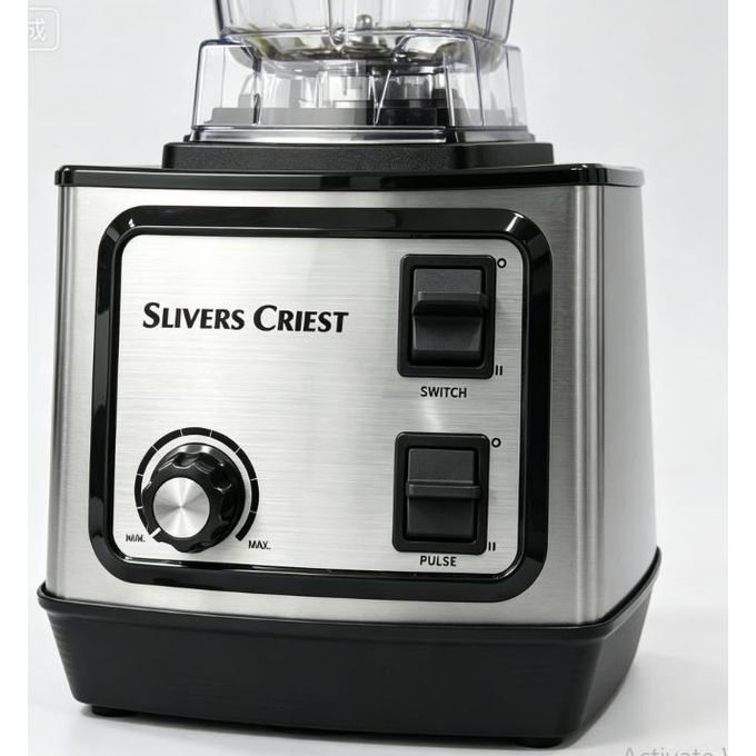 SILVER CREST Blender 2-in-1 Heavy Duty 2.5L with Grinder – High-Speed Black & Silver Multifunctional Blender for Home & Commercial Use