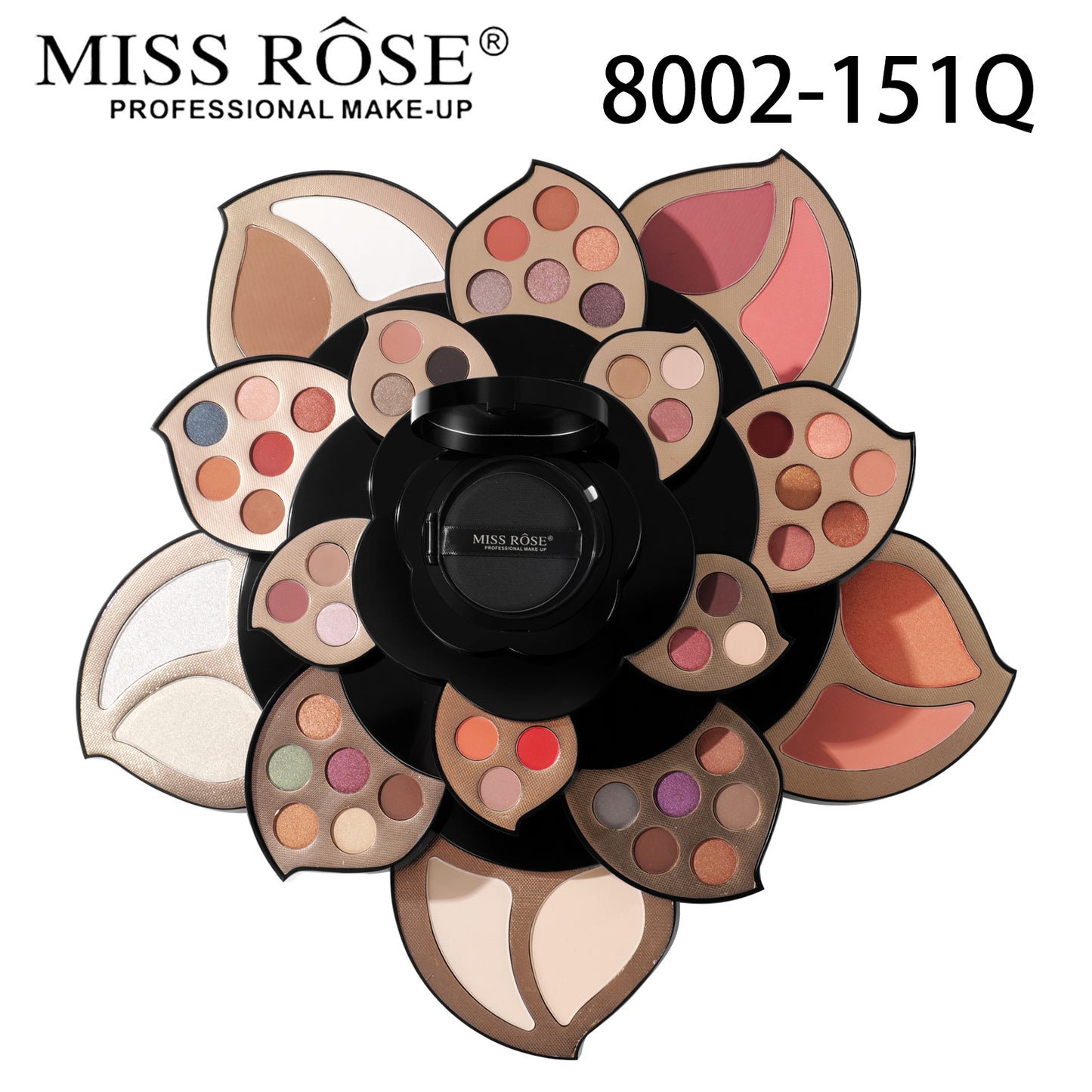 MISSROSE Cross-border Makeup Tray Makeup Kit, Eyeshadow Lip Gloss Combination Set, Lipstick Blush Highlight Powder