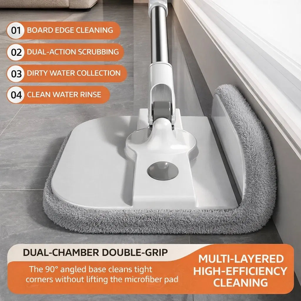 OEM Dual-Chamber Spin Mop with Clean and Dirty Water Separation