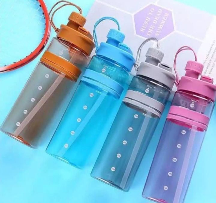 Drinking water Bottle Two Openings Tritan Material Plastic Sport Water bottle with drinking tube Baby mum pot 700ML