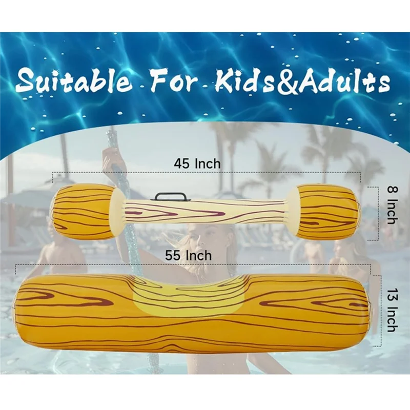 【Discount】 MACH-Inflatable Floating Row , Children Pool-Party Set Log Rafts To Float For Summer Beach Games