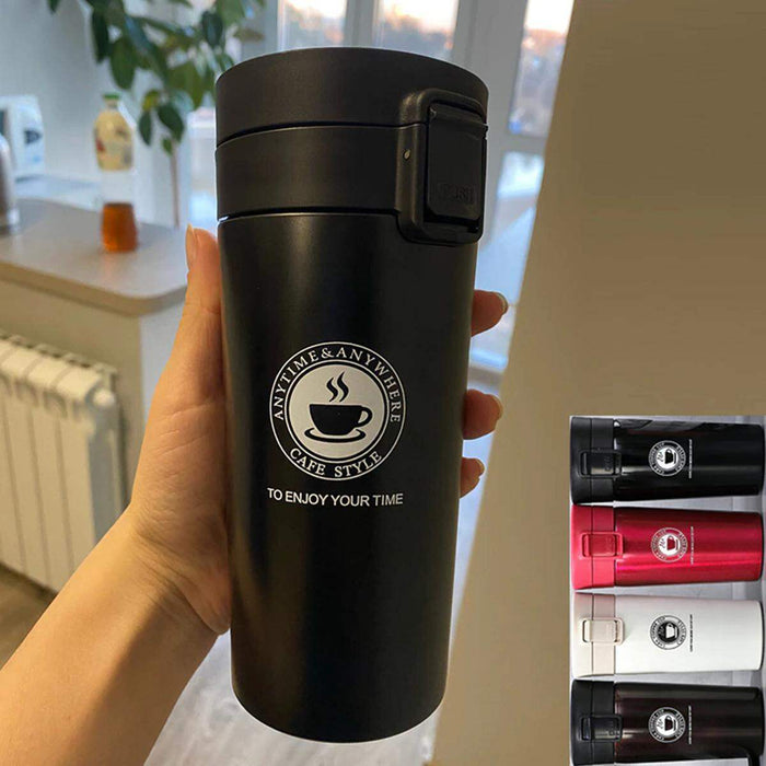 Thermos Coffee Mug Double Wall Stainless Steel Tumbler Vacuum Flask bottle thermos Tea mug Travel thermos mug Thermo Cup 380ml 1pcs