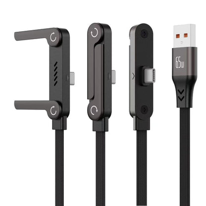 Foldable Fast-Charging Stand Cable, 240W, Portable, Compatible with All Smartphones, Fast-Charging Cable
