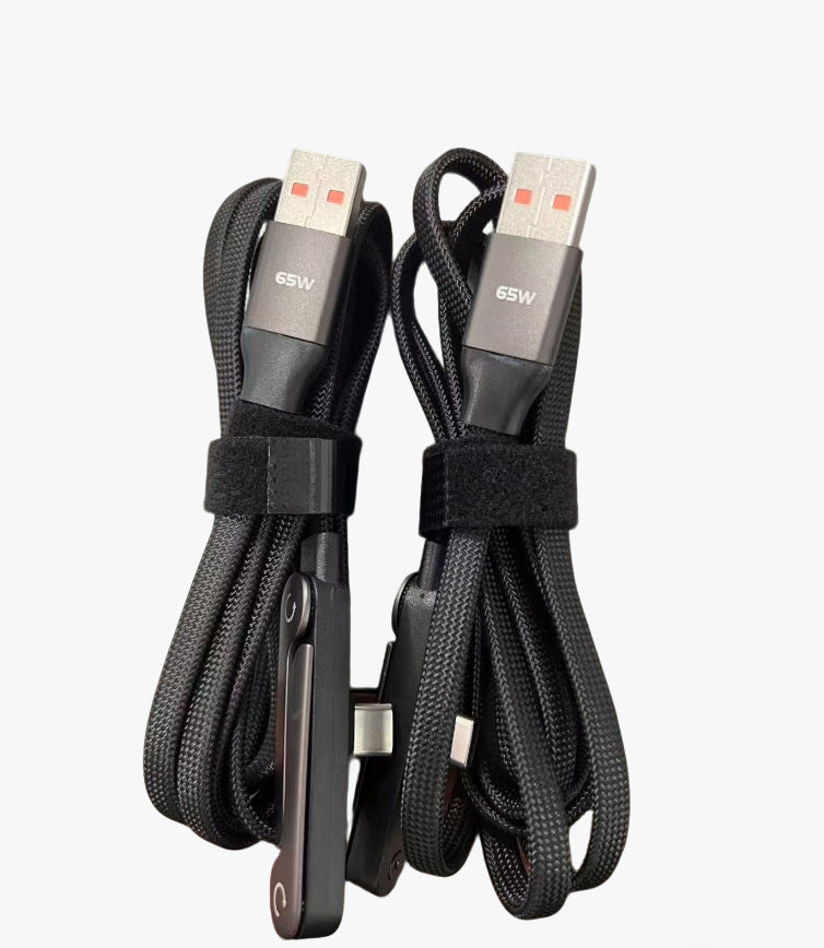 Foldable Fast-Charging Stand Cable, 240W, Portable, Compatible with All Smartphones, Fast-Charging Cable