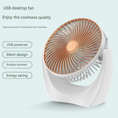 New desktop small fan household rechargeable portable fan student dormitory three-speed adjustment large wind electric fan