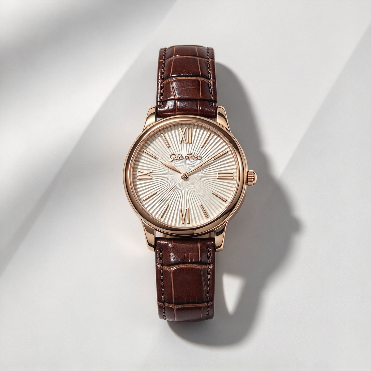 Folli Follie Women's Quartz Watch with Multi-colored Strap, Rose Gold Case, and Roman Numeral Markers