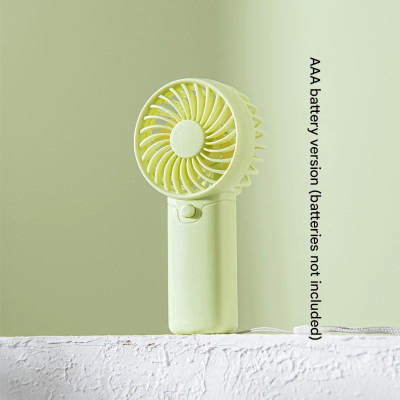 Cross-border popular handheld small fan dry battery logo custom wind portable small fan gift