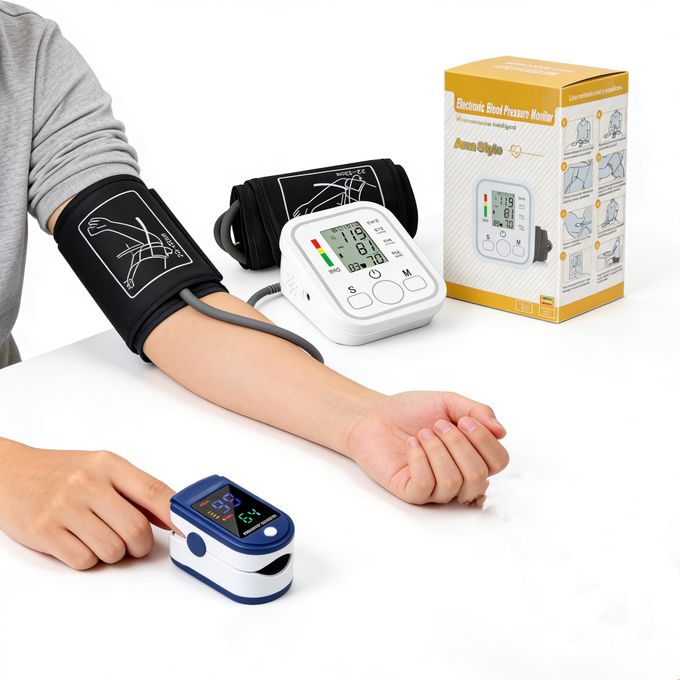 TOUPHY Blood Pressure Monitor Digital Blood Pressure Monitor for Home Use Digital BP Machine – Gift With Finger Pulse Function