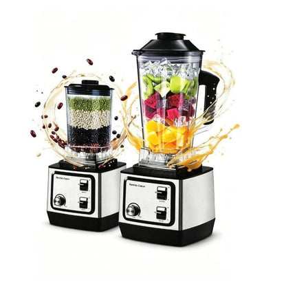 SILVER CREST Blender 2-in-1 Heavy Duty 2.5L with Grinder – High-Speed Black & Silver Multifunctional Blender for Home & Commercial Use