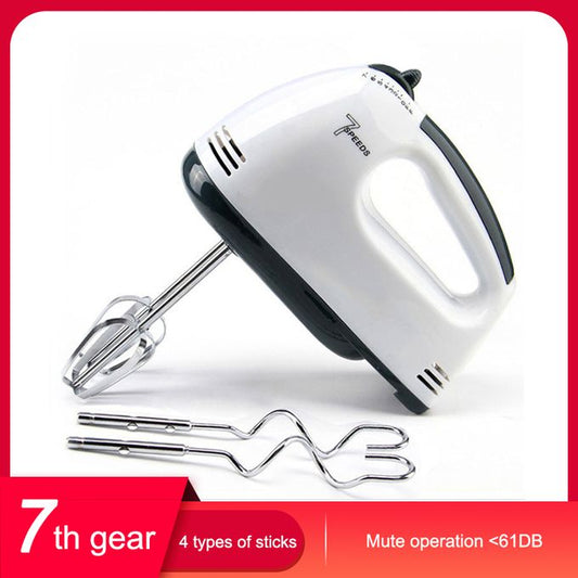 7 Speed Electric Hand Mixer Egg Beater Cake Baking - White