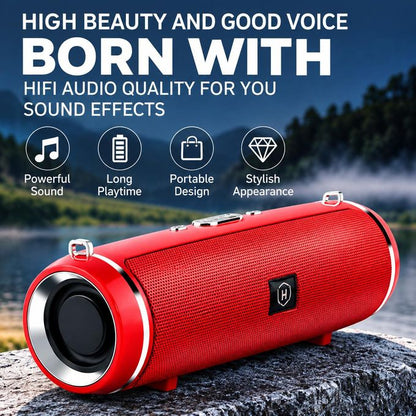 Dou-color Bluetooth 5.0 Home Desktop Bass USB Rechargeable Wireless Portable Bluetooth Speaker