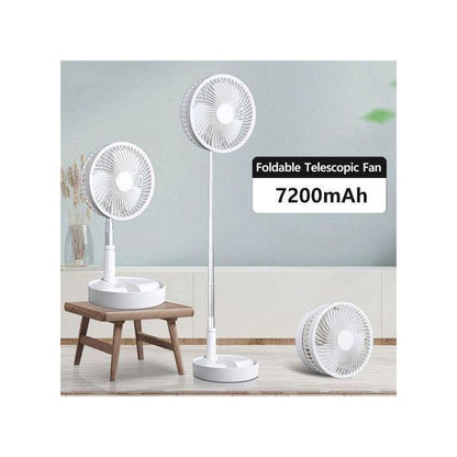Dou-color 7200mAh Household Table USB Standing Fan Office Desktop Portable Foldable Rechargeable Fan