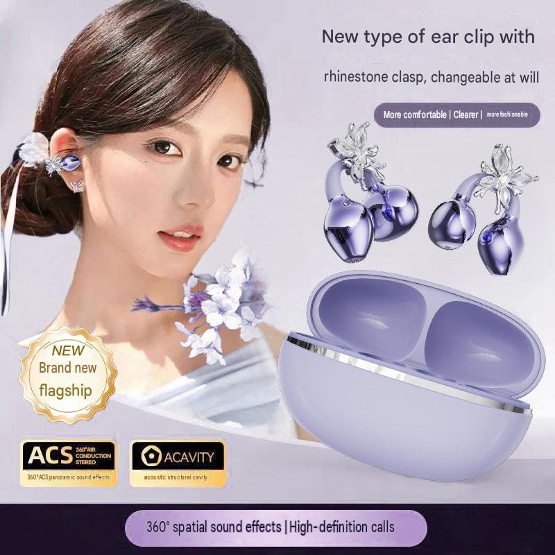 Cross-border hot-selling GQ-13 ear clip Bluetooth headset noise reduction low delay lossless sound quality not in the ear with earrings drill