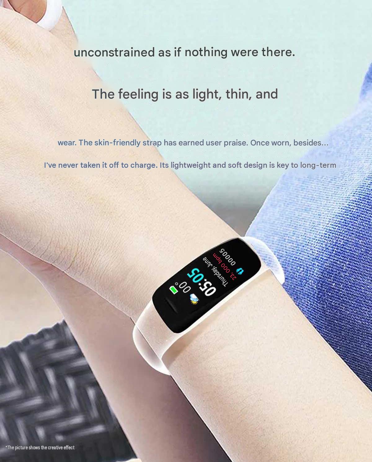 C1plus color screen smart bracelet waterproof heart rate meter pedometer heart rate blood pressure multi-functional sports bracelet cross-border