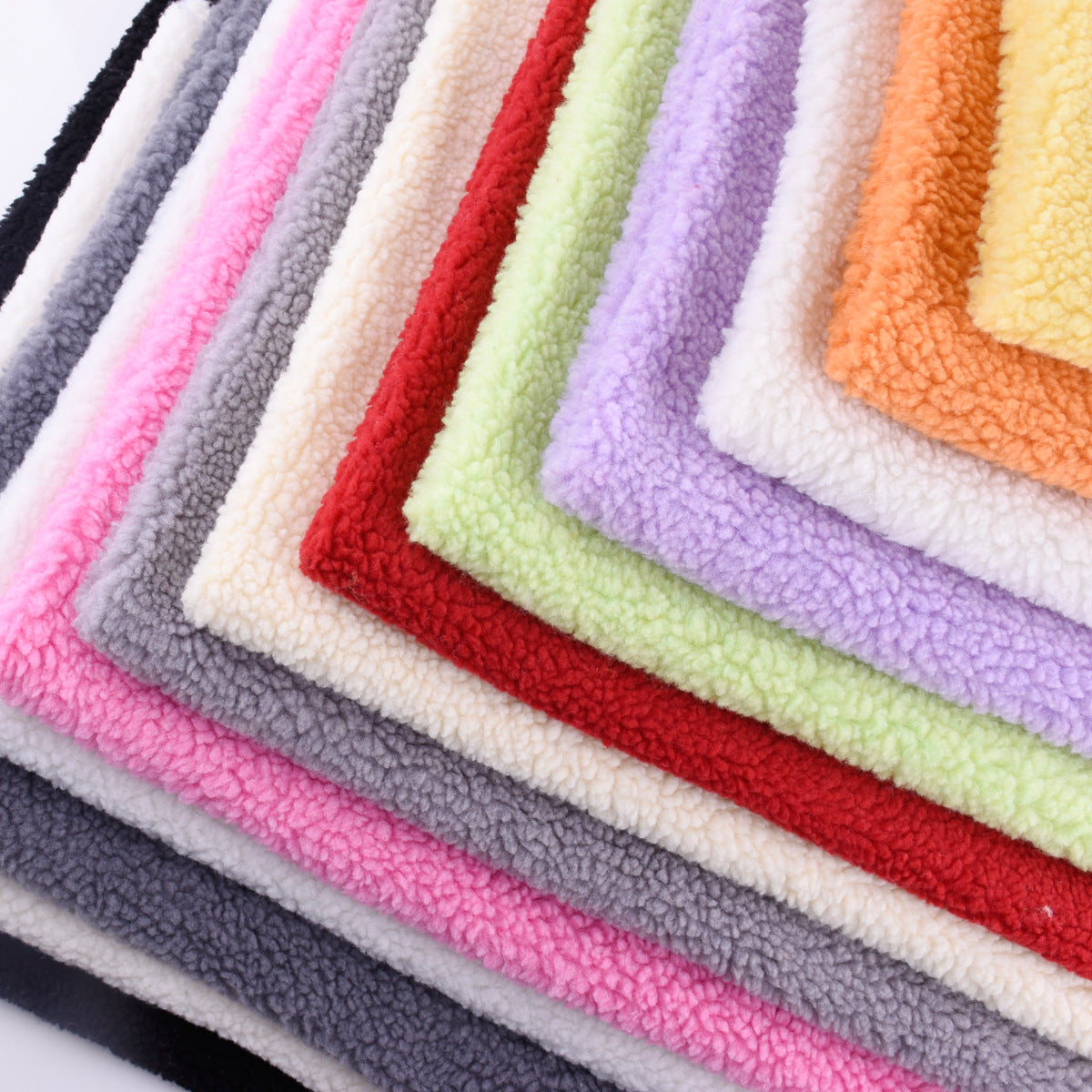 Spot single-sided lamb wool fabric size granular wool fabric clothing shoe material flannel, lamb wool fabric
