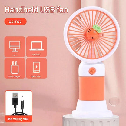 Handheld small fan logo charging portable mini fan souvenir advertising gifts student prizes wholesale