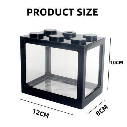 1 Pcs  Mini Betta Aquarium Fish Tank  + 2 Pcs Led Lamps  + 1 Pcs Water plant Light Home Office Desktop Tea Table Decoration Accessories for betta fish- Aquarium