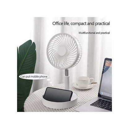 Dou-color 7200mAh Household Table USB Standing Fan Office Desktop Portable Foldable Rechargeable Fan