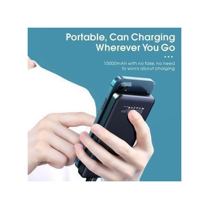 10000mAh Power Charge Bank Compact LCD Black