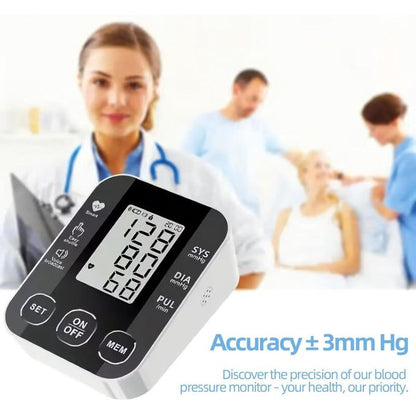 TIMBUTUS Upper Arm Blood Pressure Monitor – Voice Broadcast, 2×99 Memory, IHB Detection, Automatic Arm BP Machine