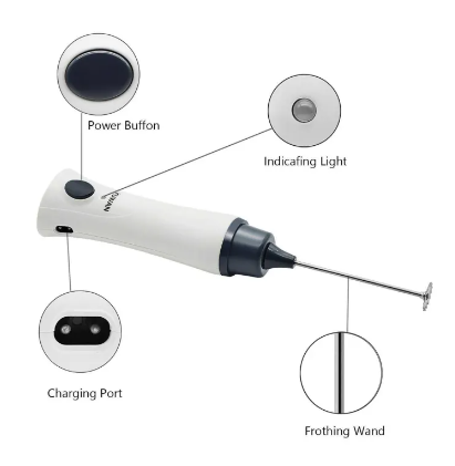 Handheld Coffee Mixer Frother Automatic Milk Beverage Foamer Cream Whisk Cooking Stirrer Egg Beater