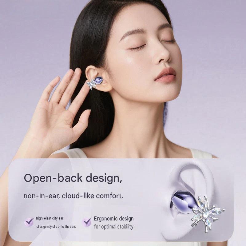Cross-border hot-selling GQ-13 ear clip Bluetooth headset noise reduction low delay lossless sound quality not in the ear with earrings drill