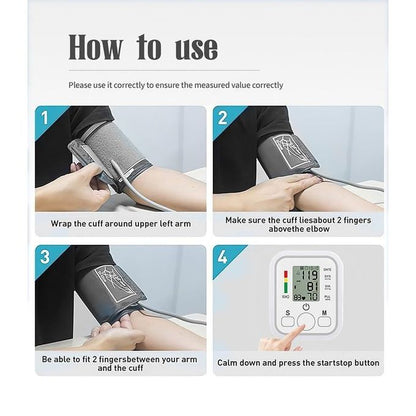 TOUPHY Blood Pressure Monitor Digital Blood Pressure Monitor for Home Use Digital BP Machine – Gift With Finger Pulse Function