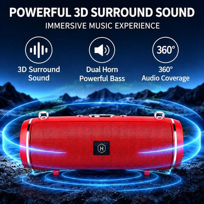 Dou-color Bluetooth 5.0 Home Desktop Bass USB Rechargeable Wireless Portable Bluetooth Speaker