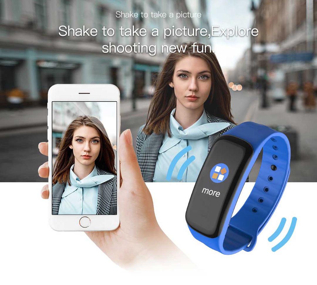 C1plus color screen smart bracelet waterproof heart rate meter pedometer heart rate blood pressure multi-functional sports bracelet cross-border