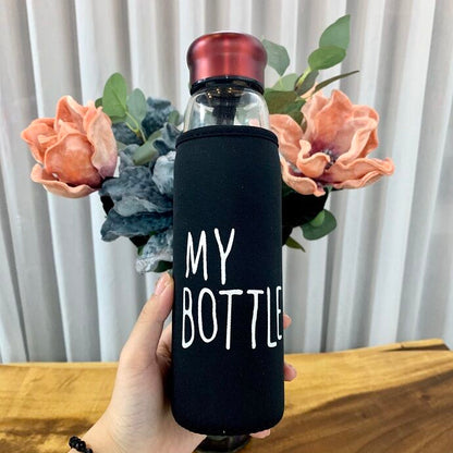Jazz Style Water Bottle Aluminum Cap With Glass – 550Ml - Stay Hydrated On The Go With This Stylish Water Bottle