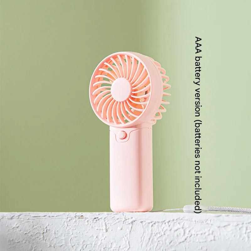 Cross-border popular handheld small fan dry battery logo custom wind portable small fan gift
