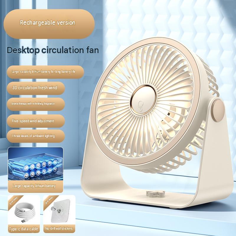 Desktop fan Charging model Long battery life USB foldable mini retractable fan Dormitory portable desktop electric fan