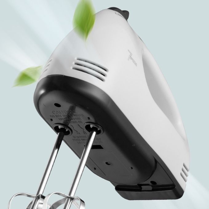 7 Speed Electric Hand Mixer Egg Beater Cake Baking - White