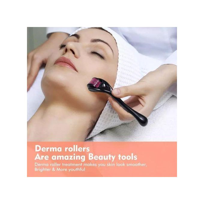 Derma Roller 1Piece Derma Roller System - Black/Red