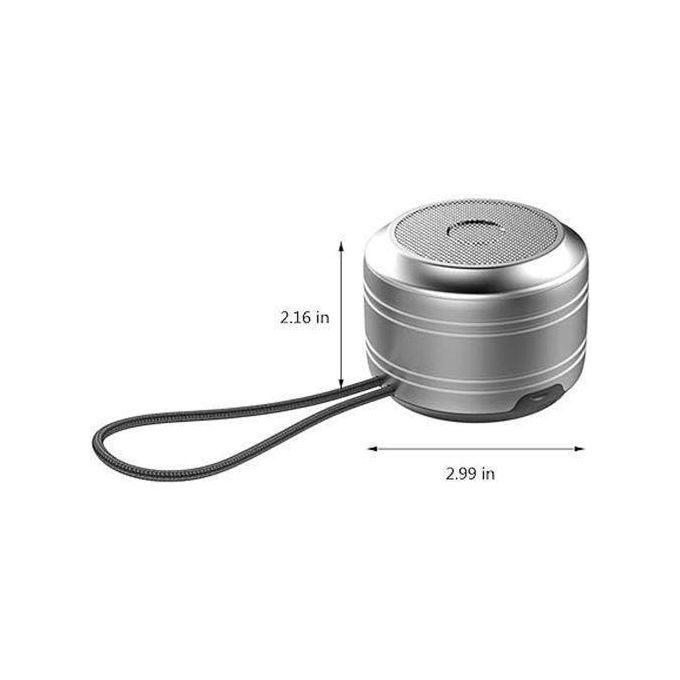 Mini Wireless Bluetooth Speaker Superior Sound Quality - Silver