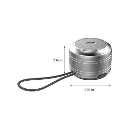 Mini Wireless Bluetooth Speaker Superior Sound Quality - Silver