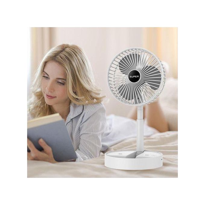 TIMBUTUS USB Rechargeable Fan - Portable, 3 Speeds, 180° Adjustable
