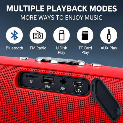Dou-color Bluetooth 5.0 Home Desktop Bass USB Rechargeable Wireless Portable Bluetooth Speaker