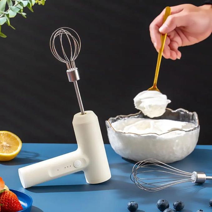 Dou-color Multi-Functional Handheld Electric Whisk Detachable Double Rod Cream & Egg Mixer for Home