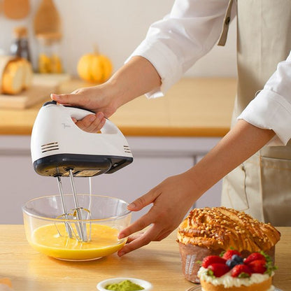 7 Speed Electric Hand Mixer Egg Beater Cake Baking - White