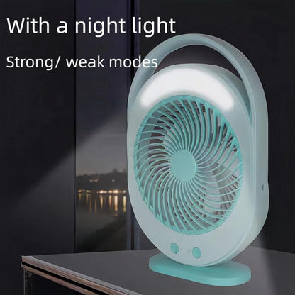 Kamisafe Rechargeable LED Multi-Functional Fan,4500mAh,3 Speed,With Night Light,Table Fan