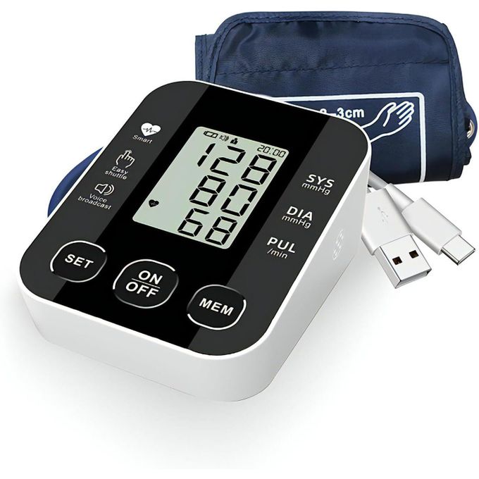 TIMBUTUS Upper Arm Blood Pressure Monitor – Voice Broadcast, 2×99 Memory, IHB Detection, Automatic Arm BP Machine