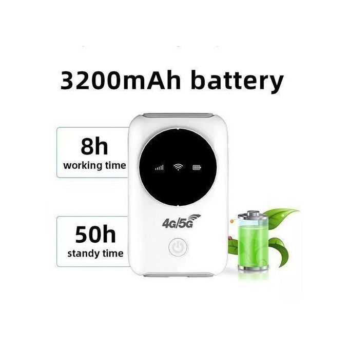 Pocket Hotspot Portable 4G Wireless Router MIFI 3200mAh Mobile Broadband 150Mbps Wide Coverage with SIM Card Slot 10 WiFi Users