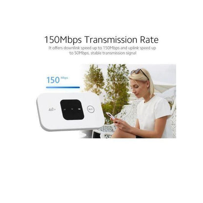 M8 Universal 4G LTE Mobile Unlock Portable WiFi Hotspot Router 150Mbps MiFi With SIM Card Slot (FS) - White