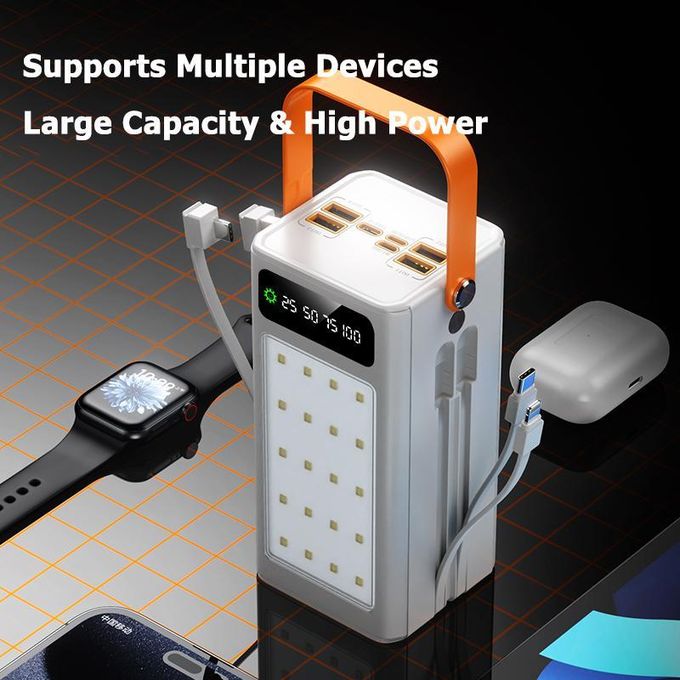 TiLECC Outdoor 50000 mah Multi-Use 22.5W Super Fast Charge Power Banks with Camping Light