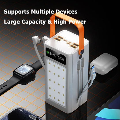 TiLECC Outdoor 50000 mah Multi-Use 22.5W Super Fast Charge Power Banks with Camping Light