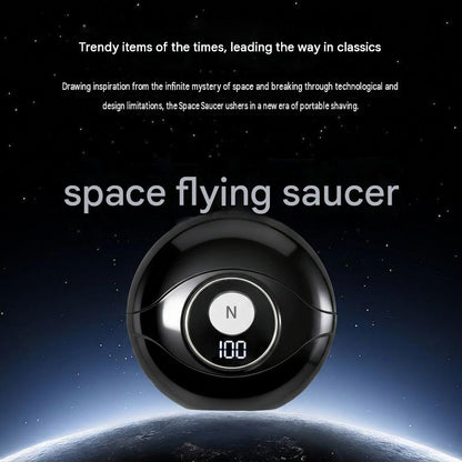 Small flying saucer electric razor intelligent digital display ultra-clean portable rechargeable razor washable magnetic suction model