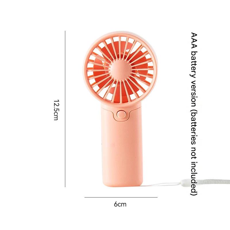 Cross-border popular handheld small fan dry battery logo custom wind portable small fan gift