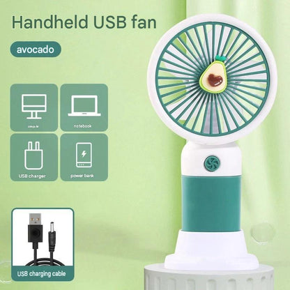 Handheld small fan logo charging portable mini fan souvenir advertising gifts student prizes wholesale